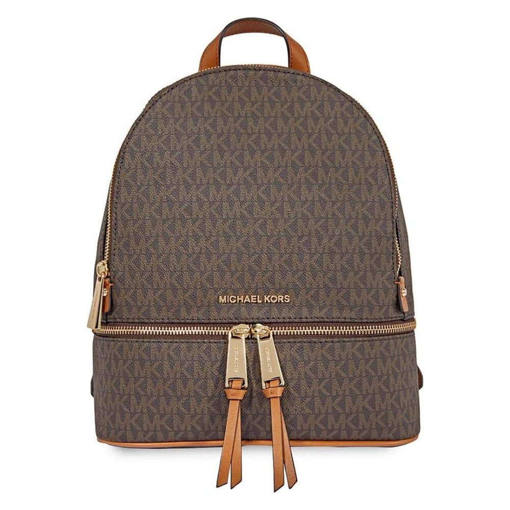 Michael Kors Rhea Medium Logo Backpack - Brown